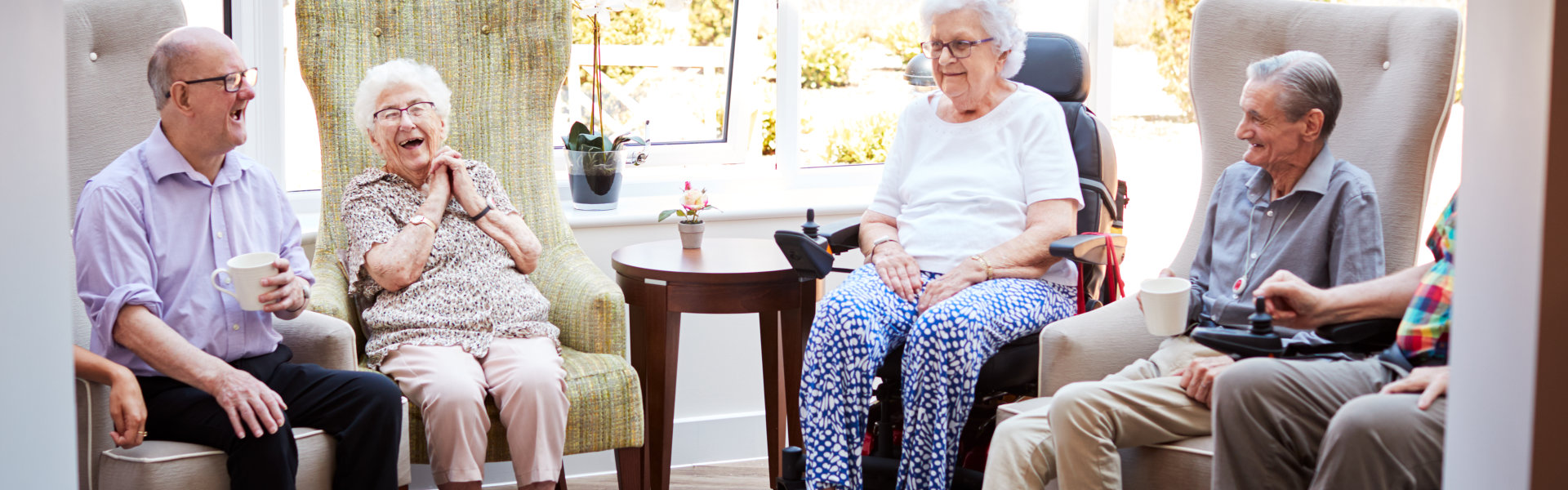 Group of Elderly having fun